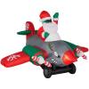 6 ft. Airblown Animated Pilot Santa