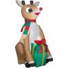 Airblown 4 ft. Inflatable Rudolph with Present