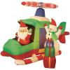 Airblown 5 ft. Inflatable Santa and Friends in Helicopter