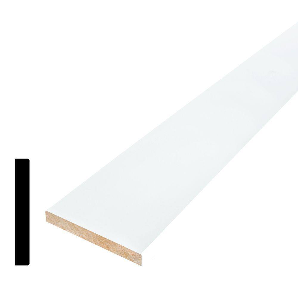 Alexandria Moulding 1/2 in. x 31/2 in. Primed MDF Base Moulding121X496192C The Home Depot