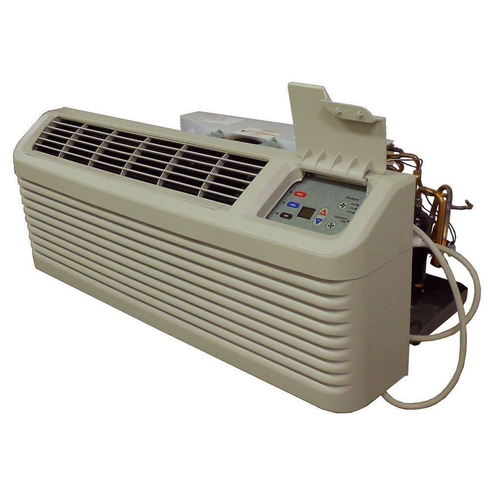 How do you clean the exterior of a PTAC air conditioner?