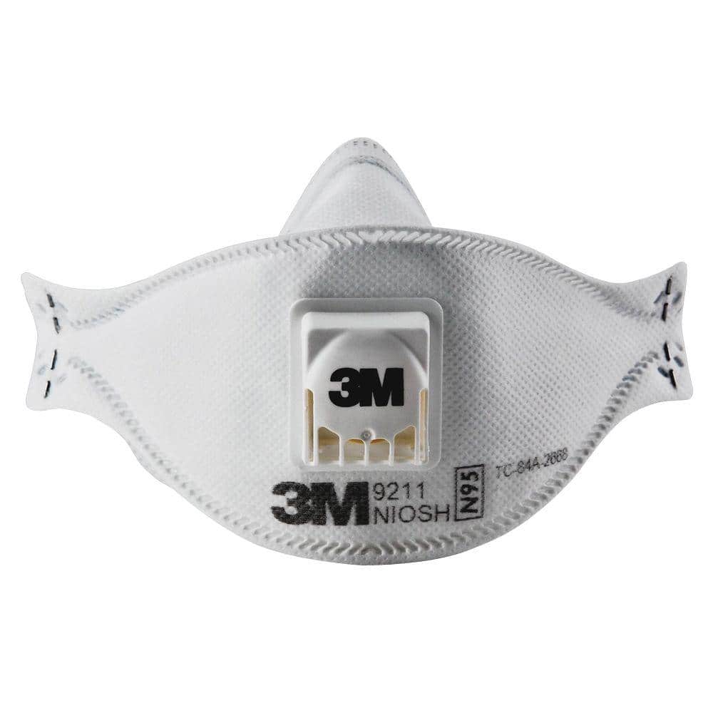 3M Disposable N95 Flat-Fold Respirator-MMM9211 - The Home ...