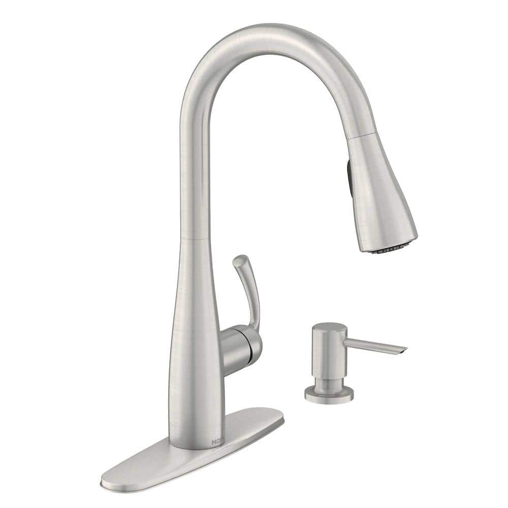 Moen Essie Single Handle Pull Down Sprayer Kitchen Faucet With for Moen Kitchen Sink And Faucet
