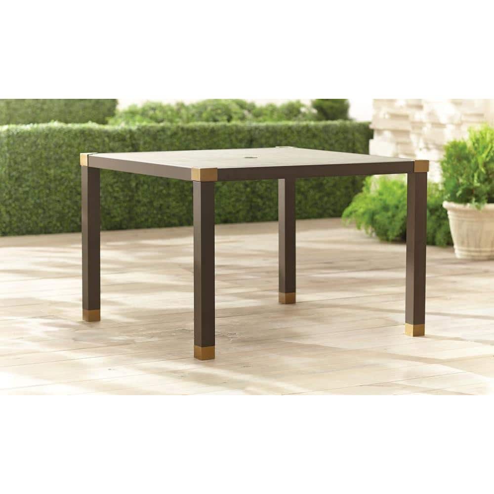 Home Styles Stone Harbor 40 in. Round Slate Tile Top Patio Dining Table