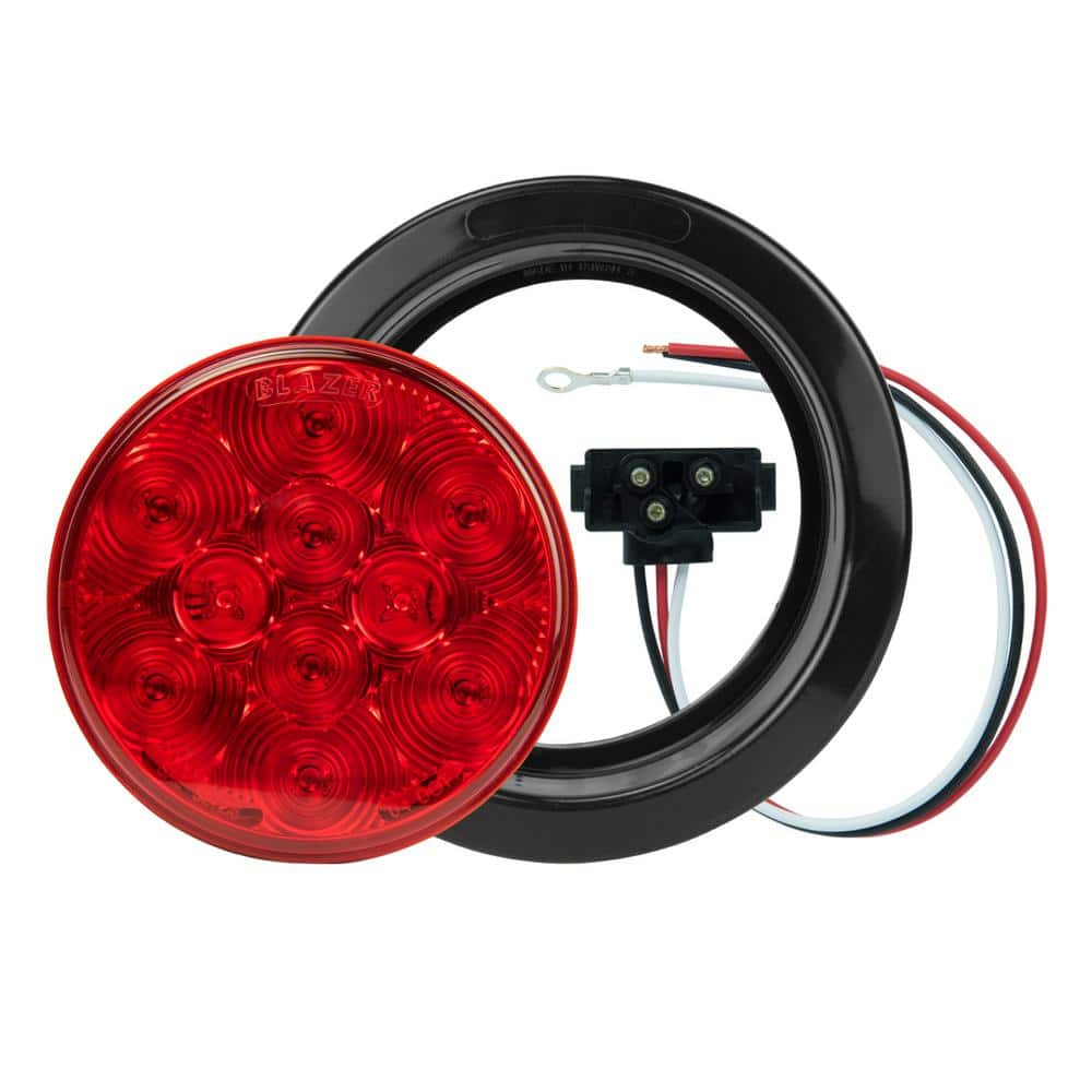 ... in. LED Round Lamp Red with Grommet and Plug-C542R - The Home Depot
