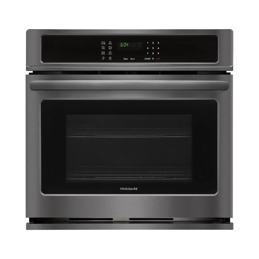 Frigidaire 30 in. Single Electric Wall Oven Self-Cleaning in Black Black Stainless Steel Single Wall Oven