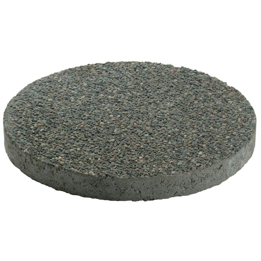 Mutual Materials 16 in. x 16 in. Round Exposed Aggregate Concrete Stone