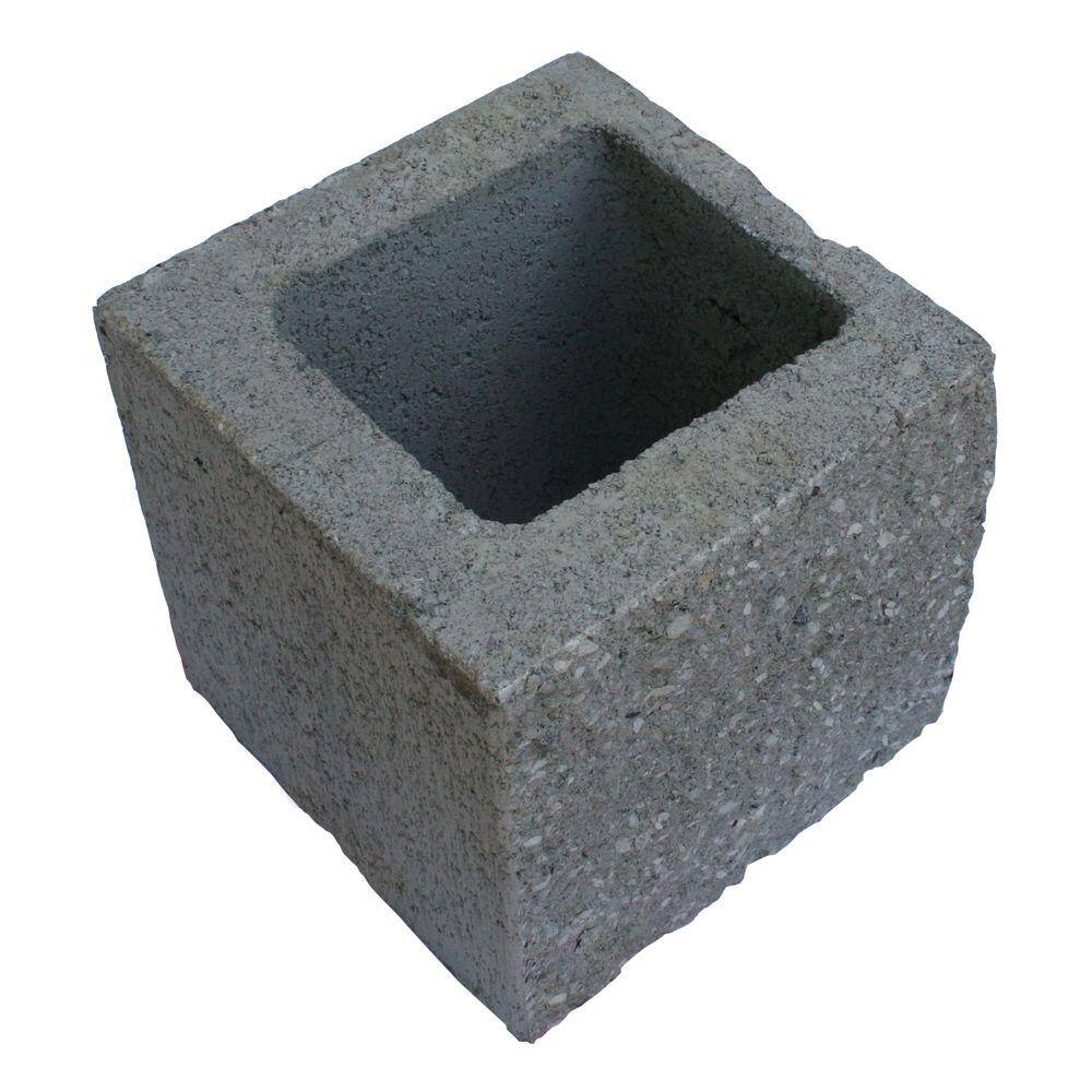 8 in. x 8 in. x 8 in. Grey Split-Faced Concrete Block-100002716 - The