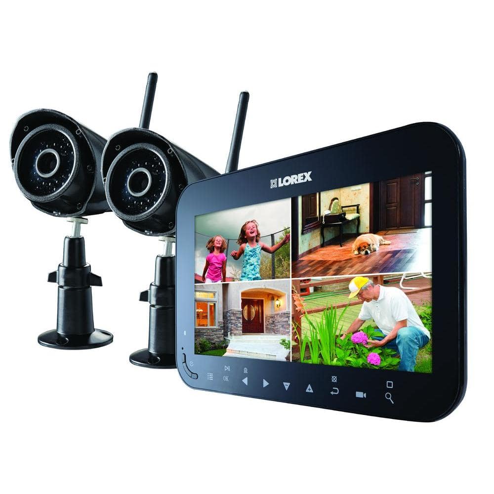 Lorex Wireless 4Channel VGA Surveillance System with 2 Weather Resistance Cameras and 7 in