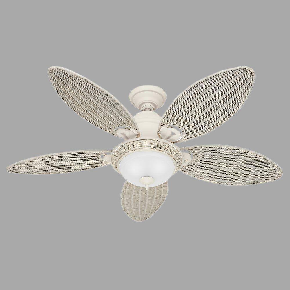 ... Textured White Ceiling Fan with Light Kit-54094 - The Home Depot