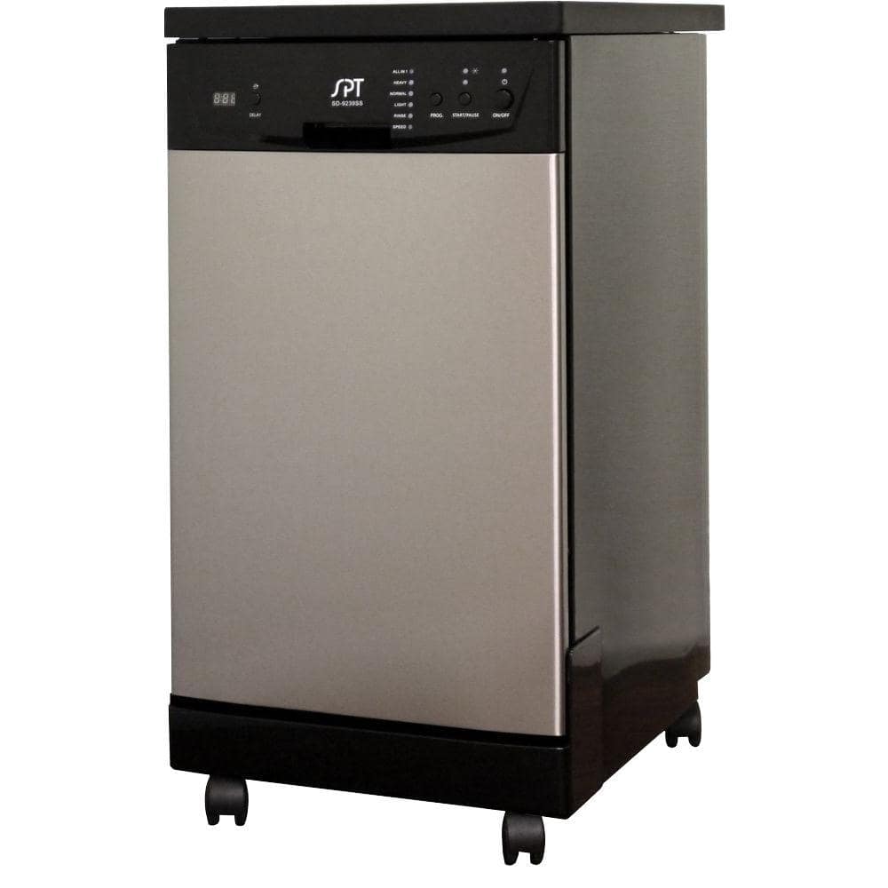 SPT 18 In Front Control Portable Dishwasher In Stainless Steel