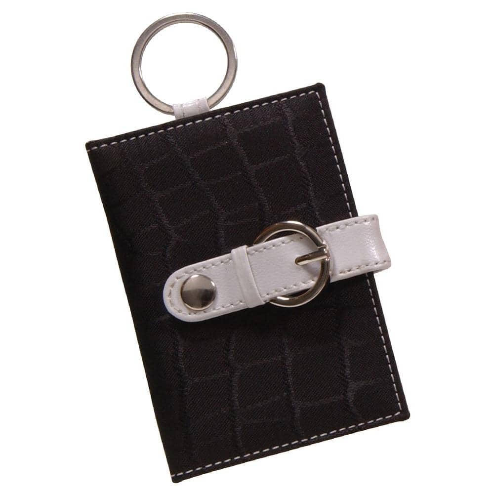 The Hillman Group Black Leather Mini Wallet Key Chain-701337 - The Home Depot