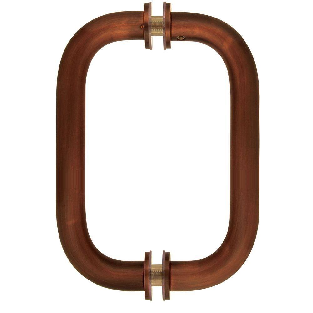 Showerdoordirect 8 in. Tubular BacktoBack Shower Door Pull Handles in Oil Rubbed Bronze with