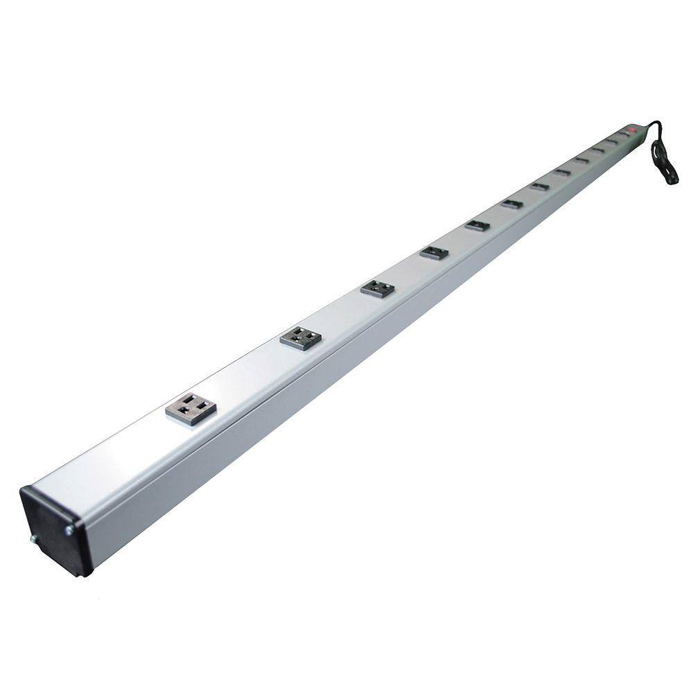 Legrand Wiremold 6 ft. 12-Outlet Industrial Power Strip with Lighted ...