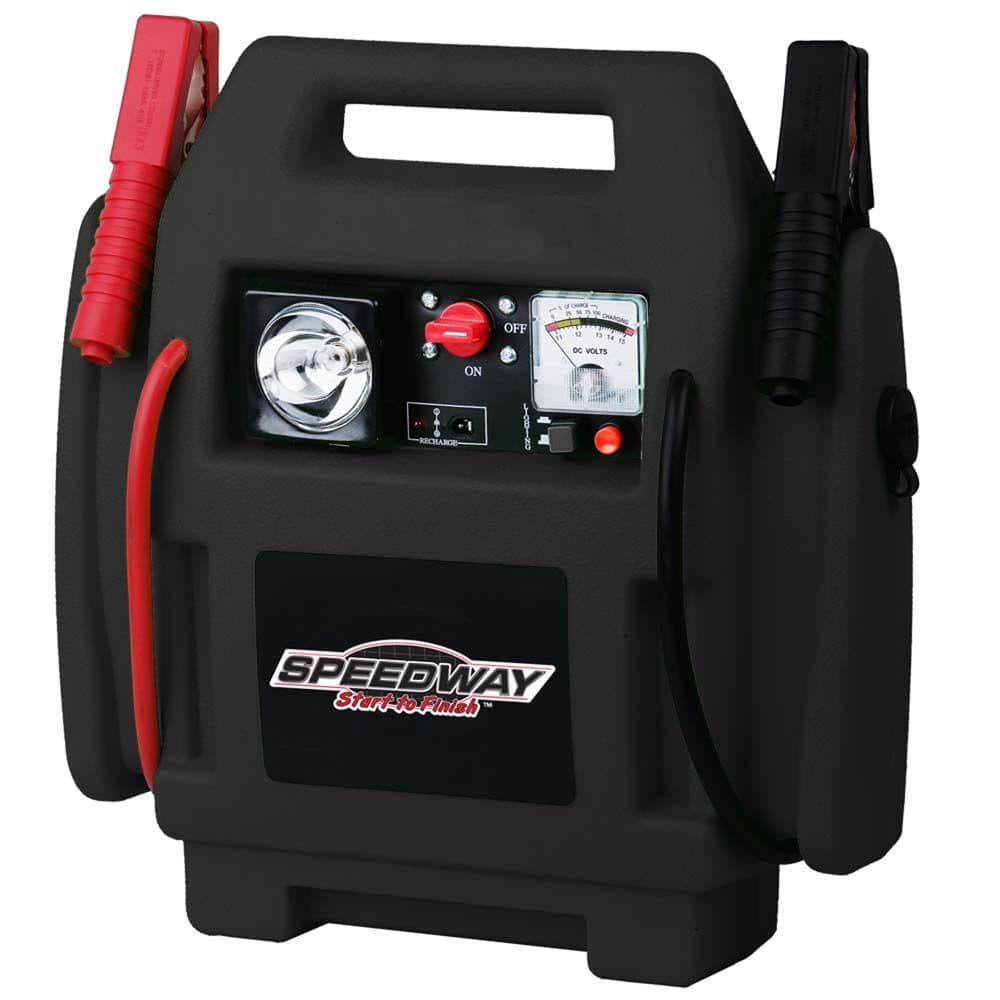 Emergency Car Jump Starter and Compressor with Rechargeable Battery 