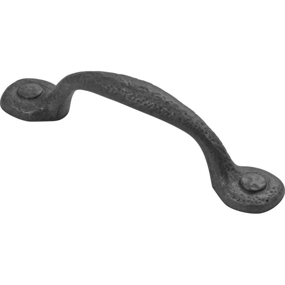 Hickory Hardware Refined Rustic 3 in. Black Iron Pull