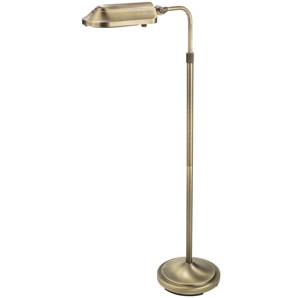 UPC 768533124913 product image for Verilux Lamps Heritage 39 in. Antiqued Brushed Brass Natural Spectrum Floor Lamp | upcitemdb.com