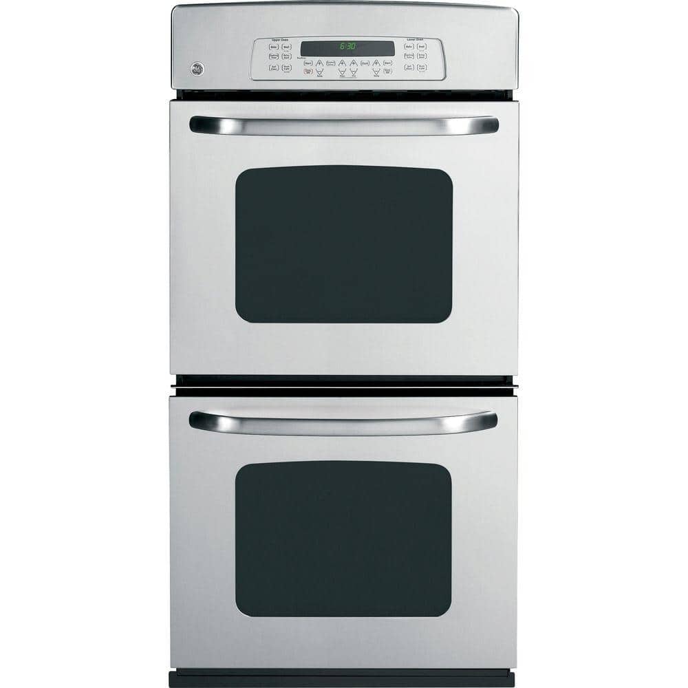 GE 27 in. Double Electric Wall Oven Plus Self-Cleaning in Stainless 27 Stainless Steel Double Wall Oven