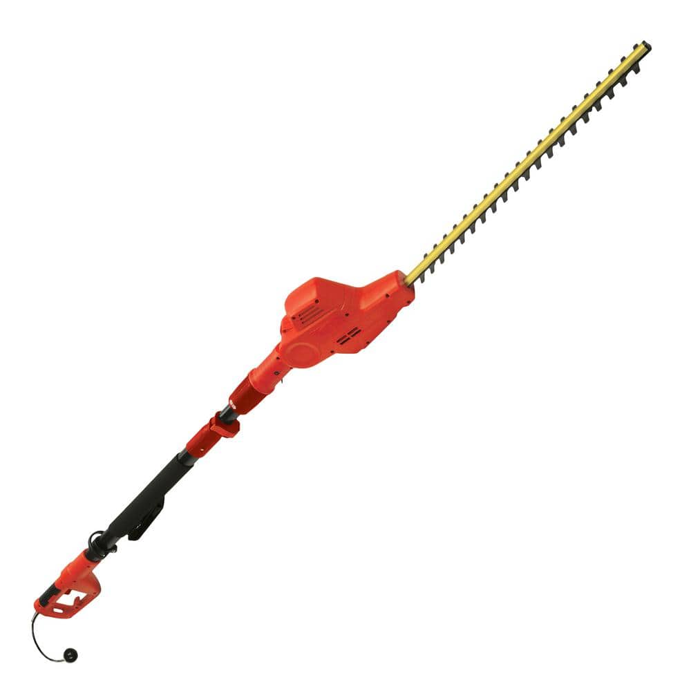 electric hedge trimmer with extension pole