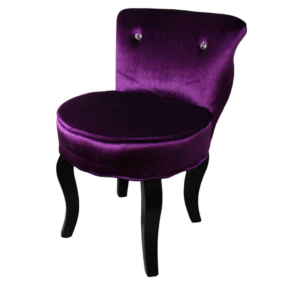 ORE International Purple Polyurethane Accent ChairHB4285