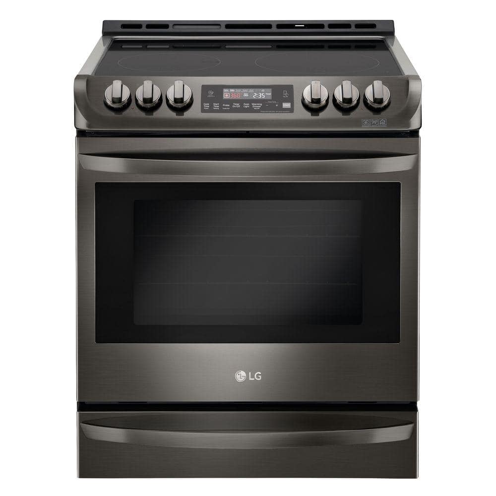 LG Electronics 6.3 cu. ft. Slide-In Electric Range with ProBake Electric Black Stainless Steel Stove