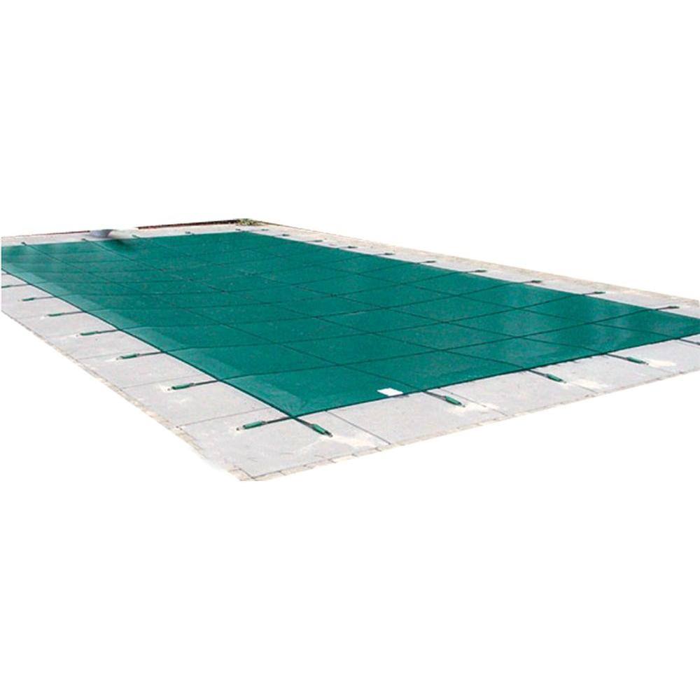 Water Warden 18 ft. x 38 ft. Rectangle Green Mesh InGround Safety Pool CoverSCMG1838 The