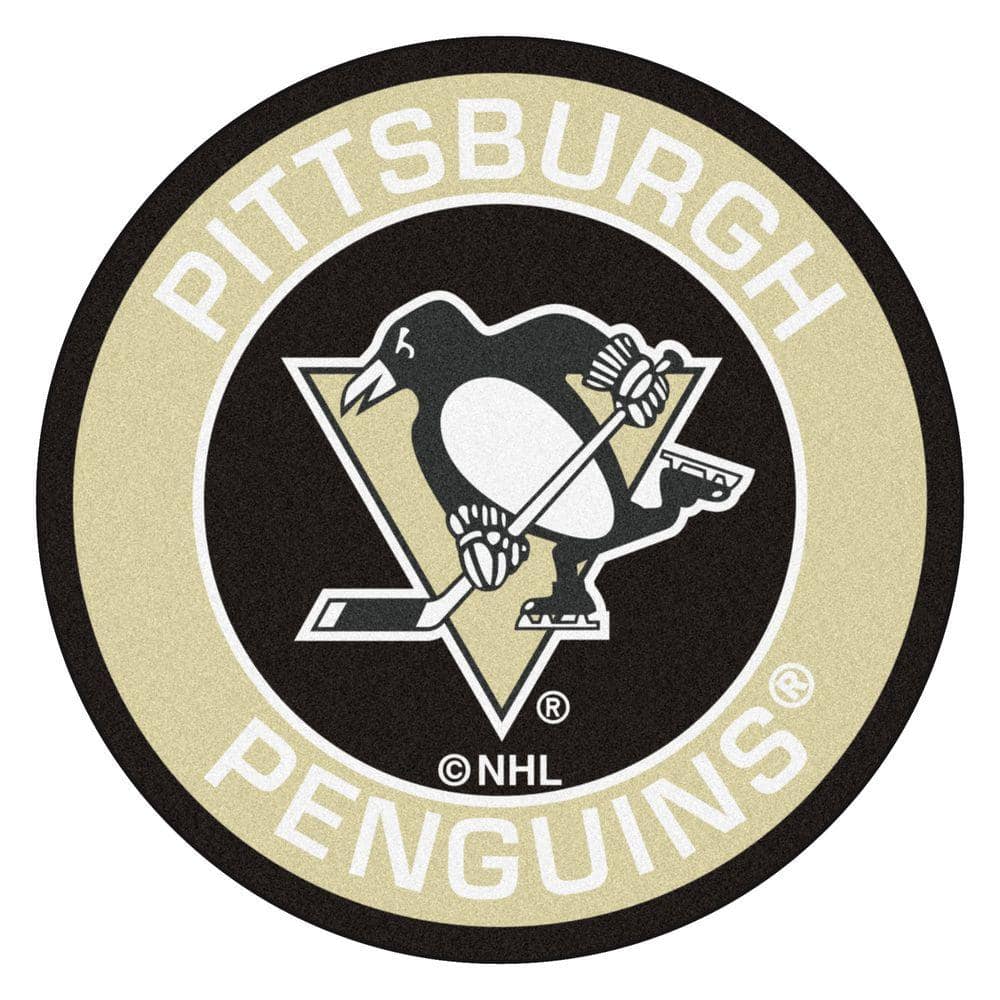 FANMATS NHL Pittsburgh Penguins Cream 2 ft. 3 in. x 2 ft. 3 in. Round ...