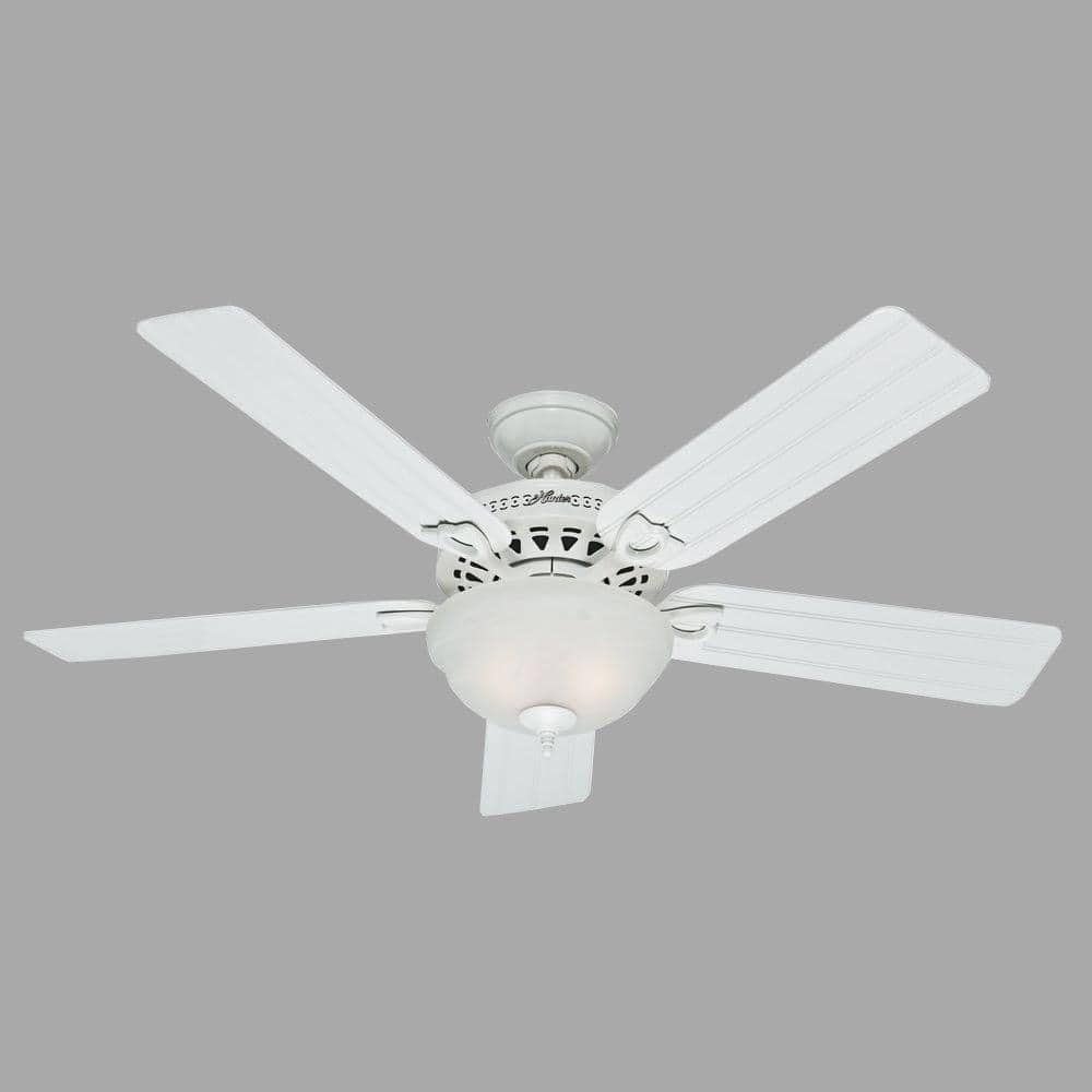 Hunter Beachcomber 52 In. Indoor White Ceiling Fan With Light Kit ...