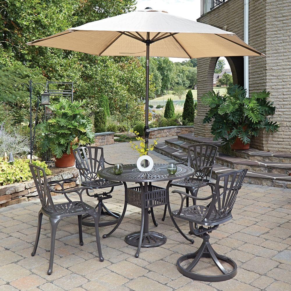Trex Outdoor Furniture Surf City Textured Silver 5-Piece Patio Dining