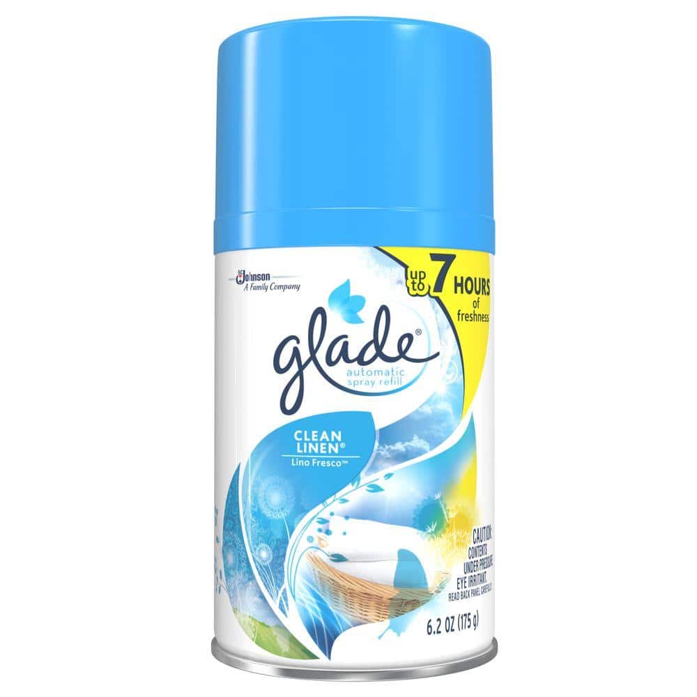 Glade 6.2 oz. Clean Linen Automatic Air Freshener Spray Refill-616415 ...