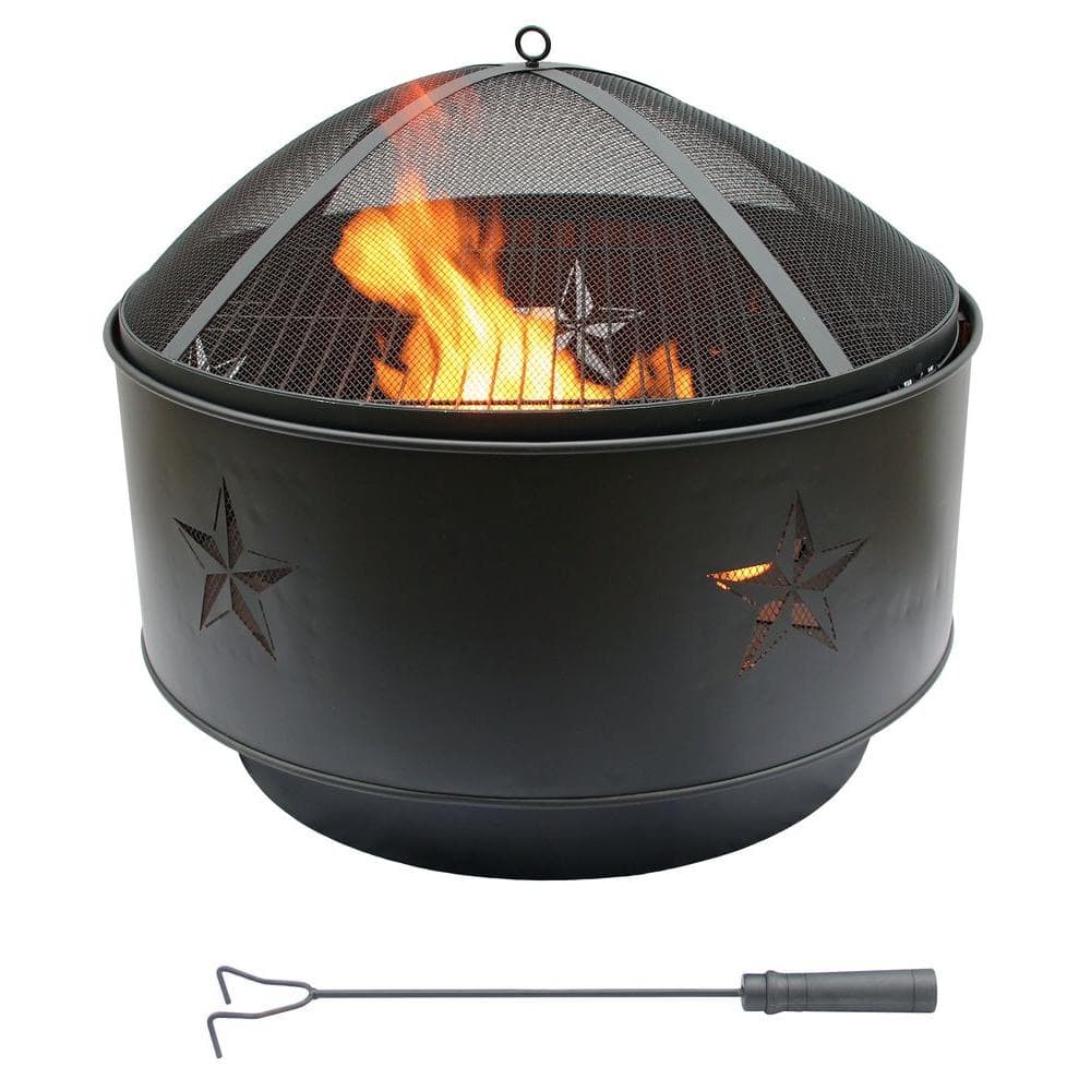 Hampton Bay 29 in. Star Cutout Fire Pit-FPW-101143 - The Home Depot