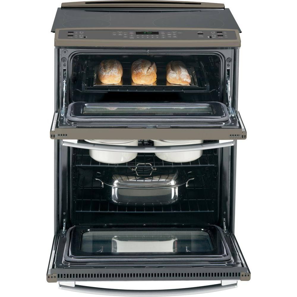 What are the dimensions of a GE Profile double oven?