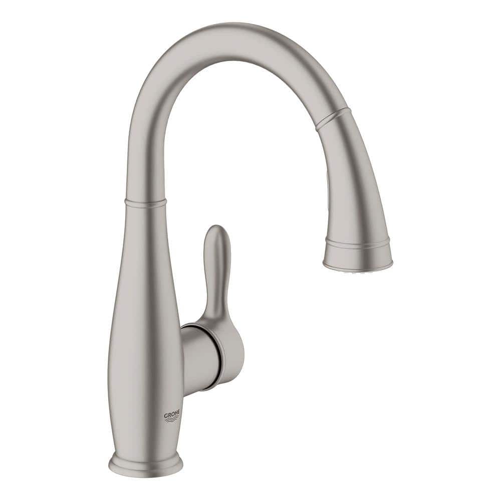 GROHE Parkfield Single-Handle Pull-Down Sprayer Kitchen ...