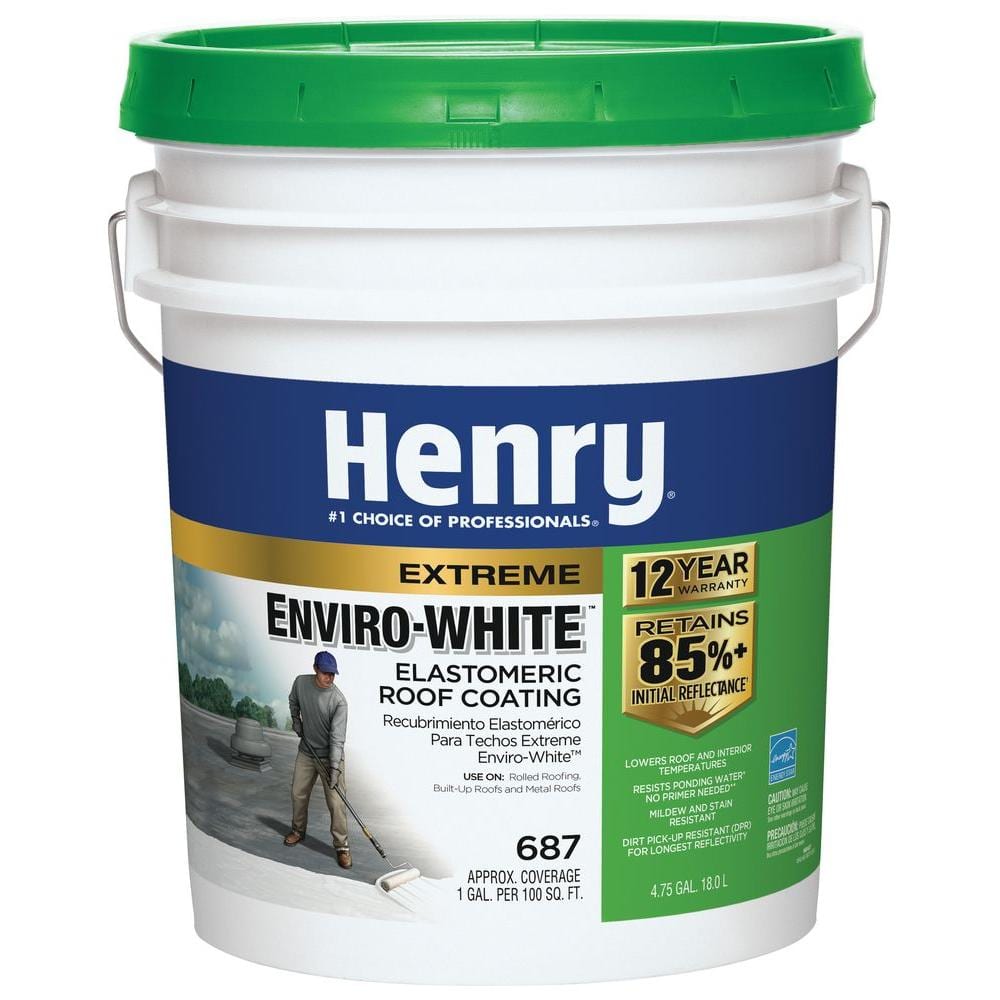 Henry 4.75 Gal. 687 Enviro White Roof CoatingHE687406 The Home Depot