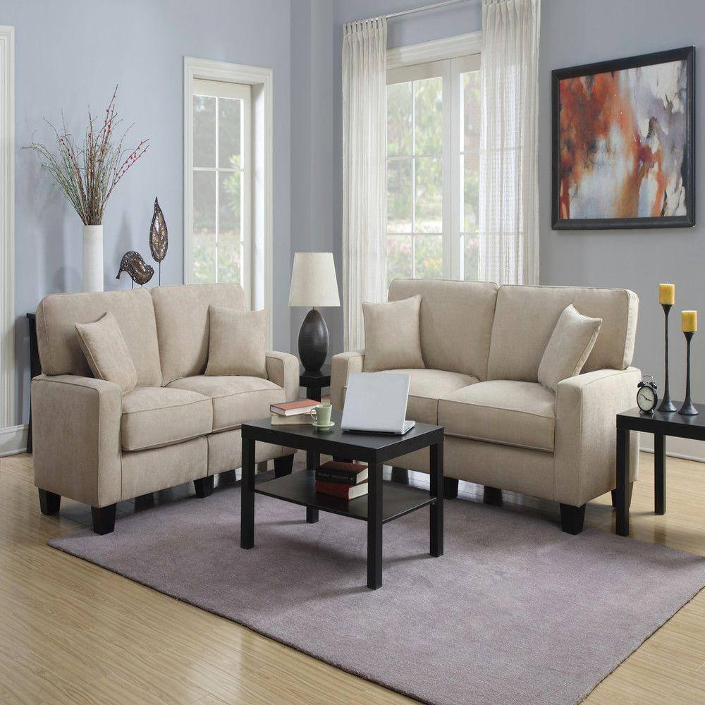 Serta Rta Martinique Navarre Beigeespresso Polyester Sofa for Serta Living Room Furniture