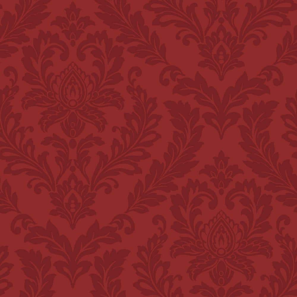 York Wallcoverings Red Damask Wallpaper-LW5895 - The Home ...