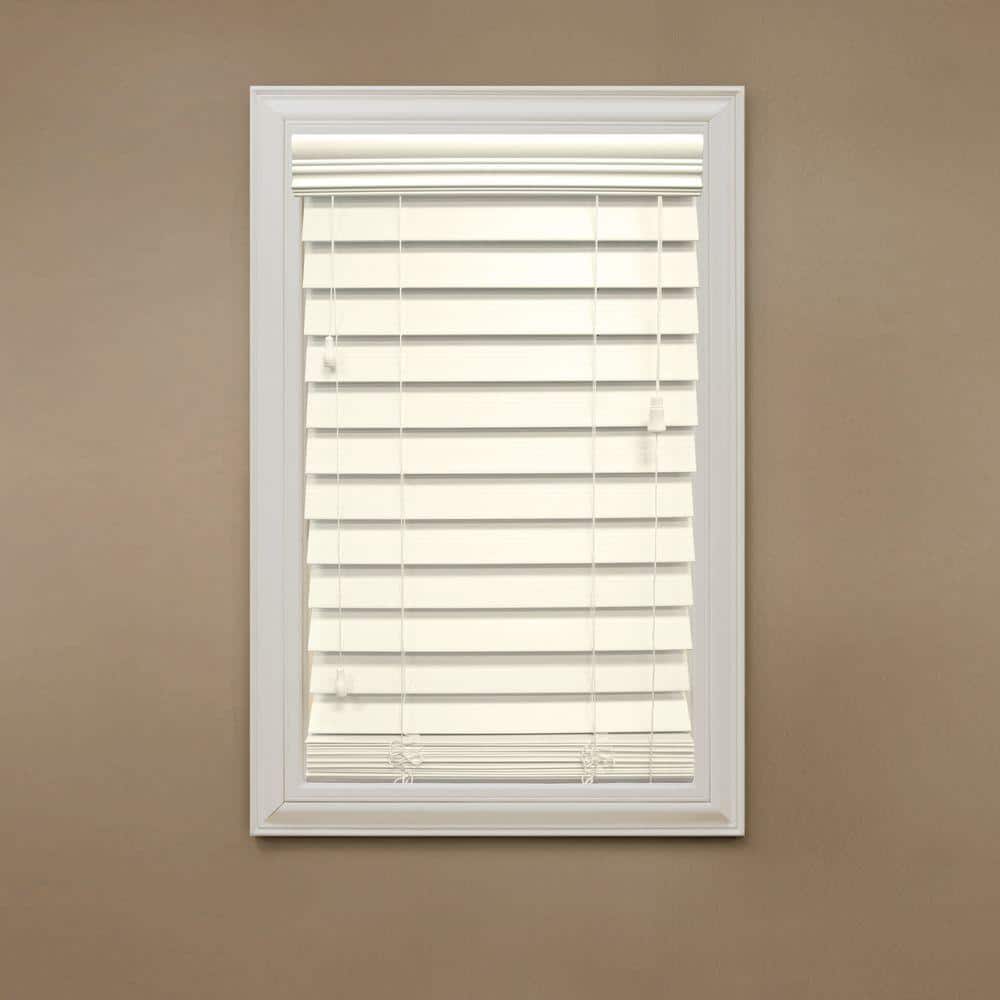 Home Decorators Collection Blinds & Shades Cut-to-width Ivory 2-1/2 In. Premium Faux Wood Blind - 39