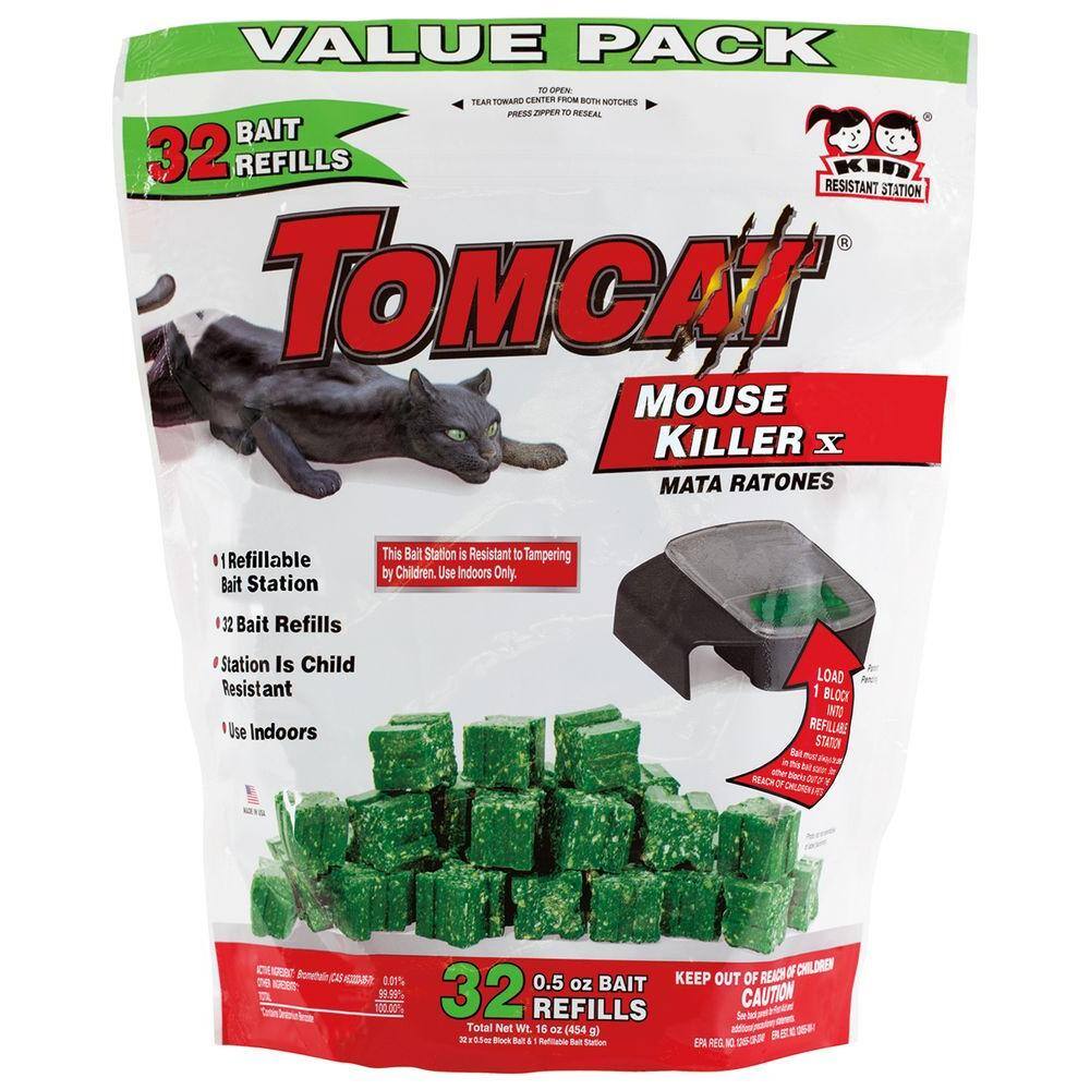 Tomcat Mouse Killer Refillable Bait Station (32Count)23432 The Home