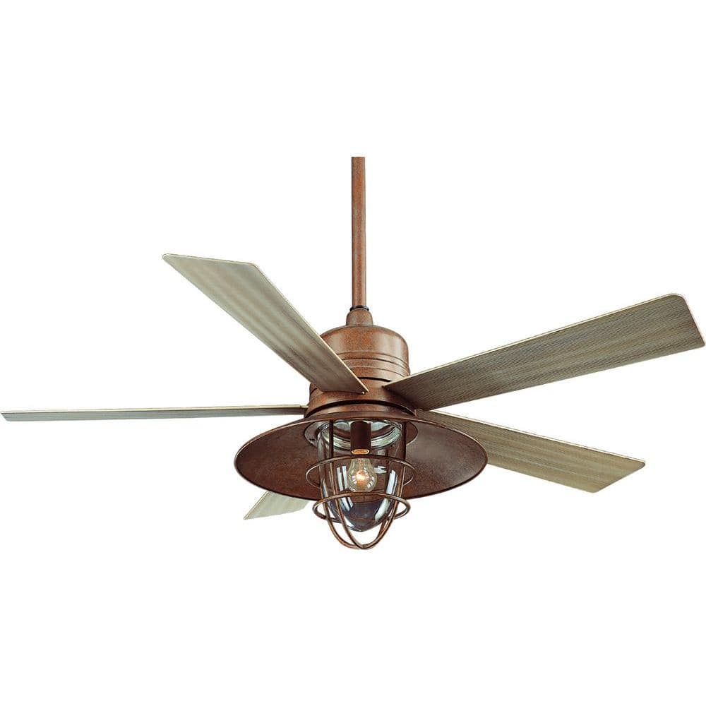Hampton Bay Metro 54 in. Rustic Copper Indoor/Outdoor Ceiling Fan ...