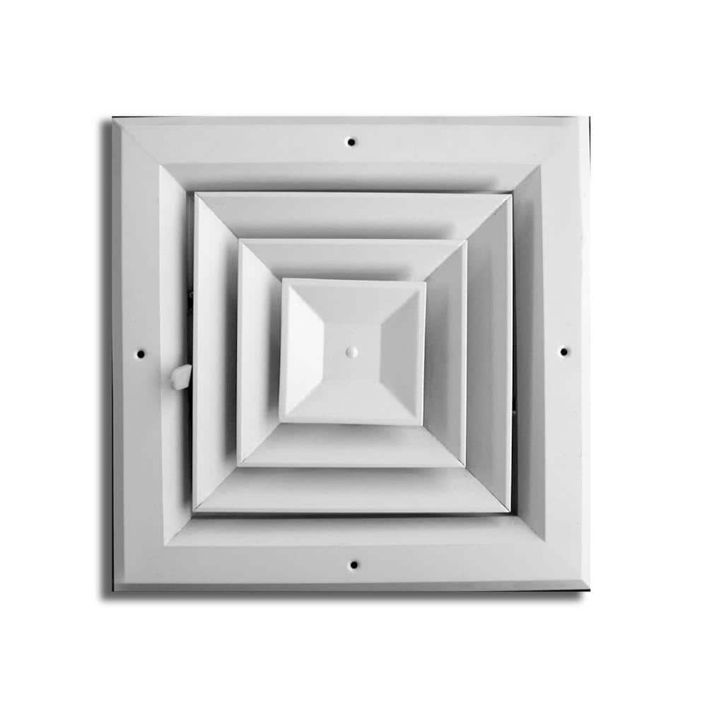 TruAire 8 in. x 8 in. 4 Way Square Ceiling DiffuserHA504 08X08 The Home Depot