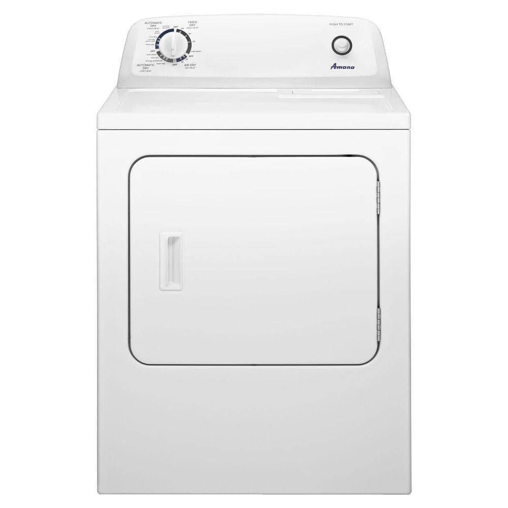Amana 65 Cu Ft Gas Dryer In White Ngd4655ew The Home Depot for Home Depot Clothes Dryers
