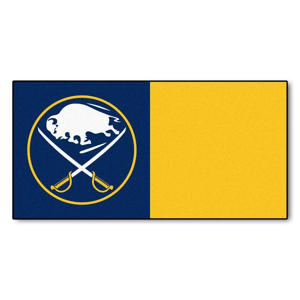 FANMATS NHL - Buffalo Sabres Blue and Yellow Pattern 18 in. x 18 in ...