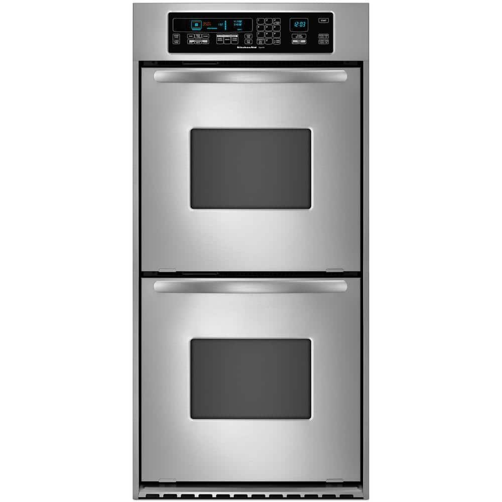 KitchenAid Architect Series 24 in. Double Electric Wall Oven Self 24 Inch Electric Double Wall Oven Stainless Steel