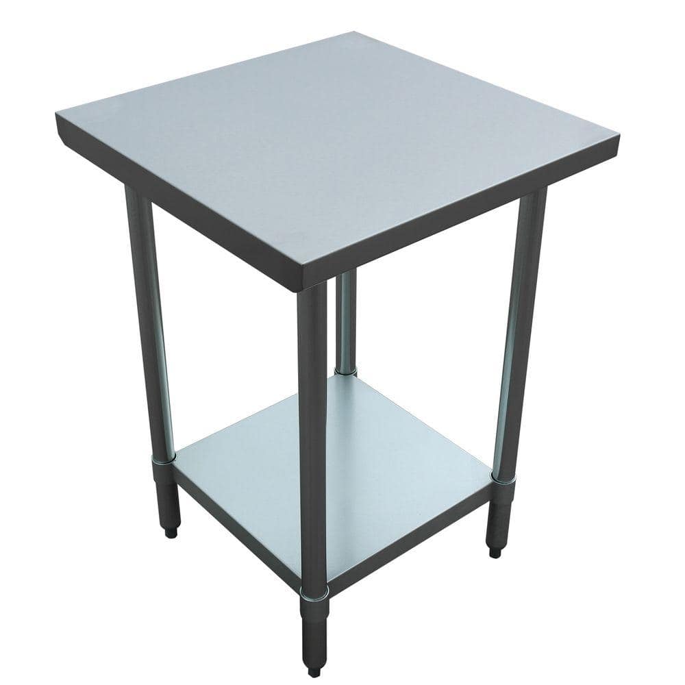 Excalibur Stainless Steel Kitchen Utility Table-ET184F2424G - The Home Stainless Steel Kitchen Utility Table