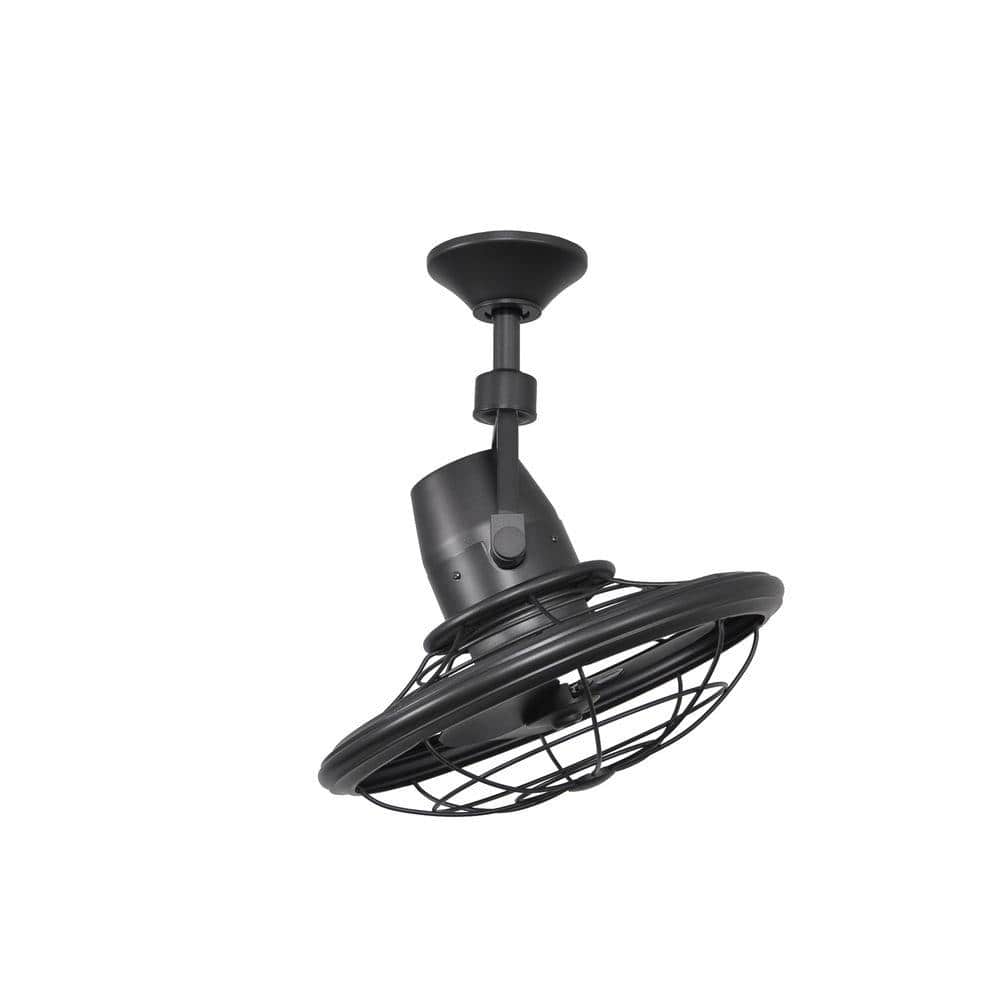 ... 18 in. Outdoor Natural Iron Oscillating Ceiling Fan with Wall Control