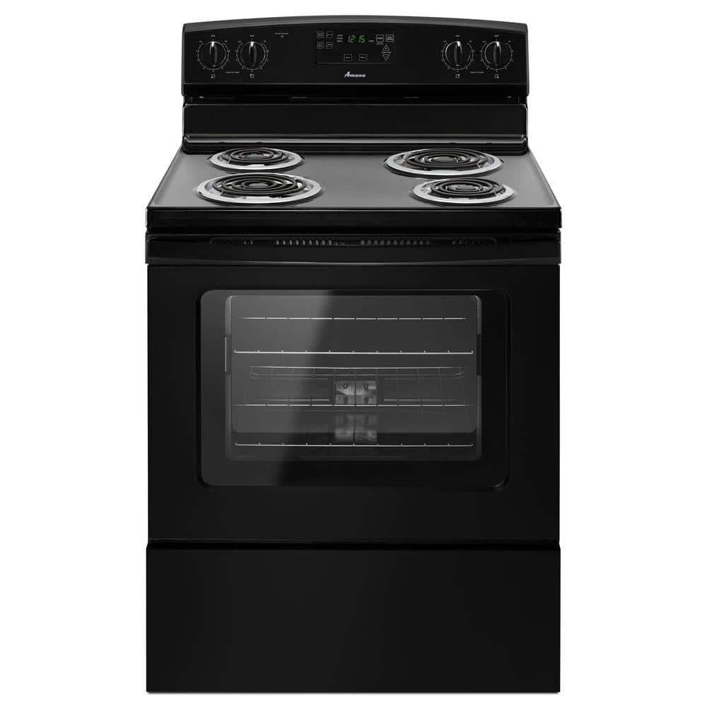 UPC 883049382975 product image for Amana Ranges 4.8 cu. ft. Electric Range with Self-Cleaning Oven in Black ACR4503 | upcitemdb.com
