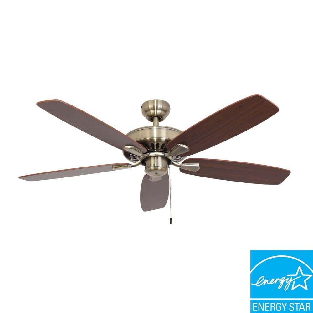 Sahara Fans Charleston 52 in. Aged Brass Energy Star Ceiling Fan10030 The Home Depot