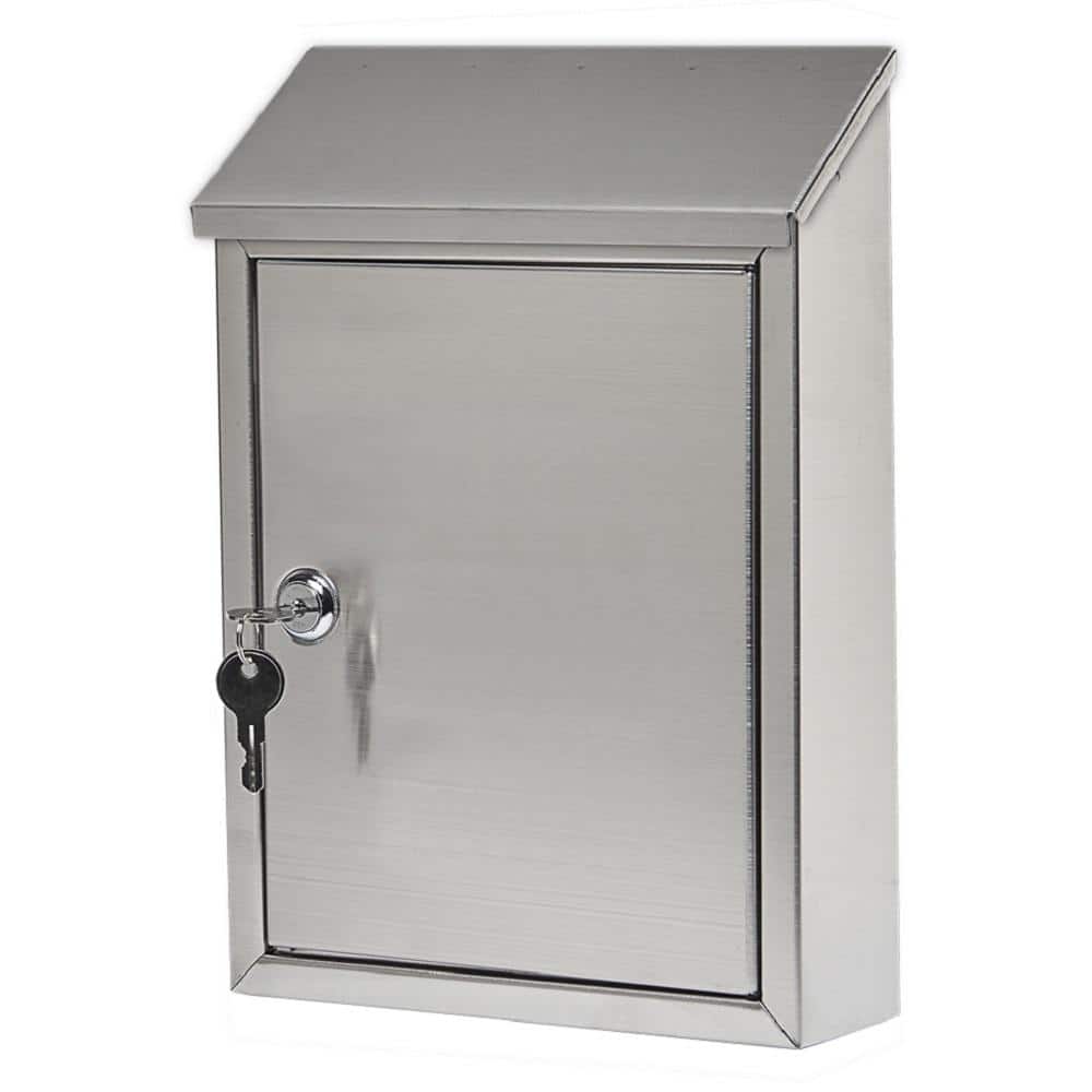 Gibraltar Mailboxes Ashley Stainless Steel Vertical Locking Wall-Mount Stainless Steel Wall Mount Mailbox