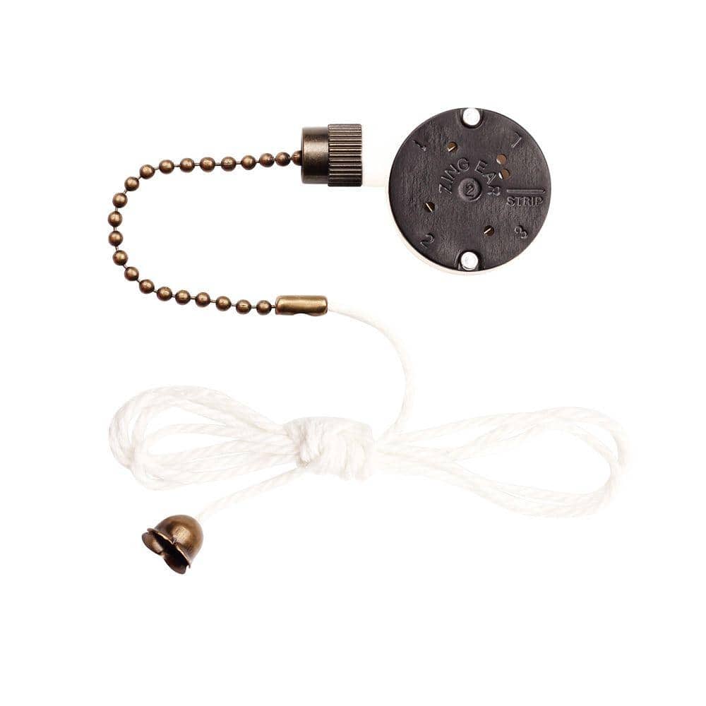 Westinghouse Antique Brass Replacement 3-Speed Fan Switch-7728600 ...