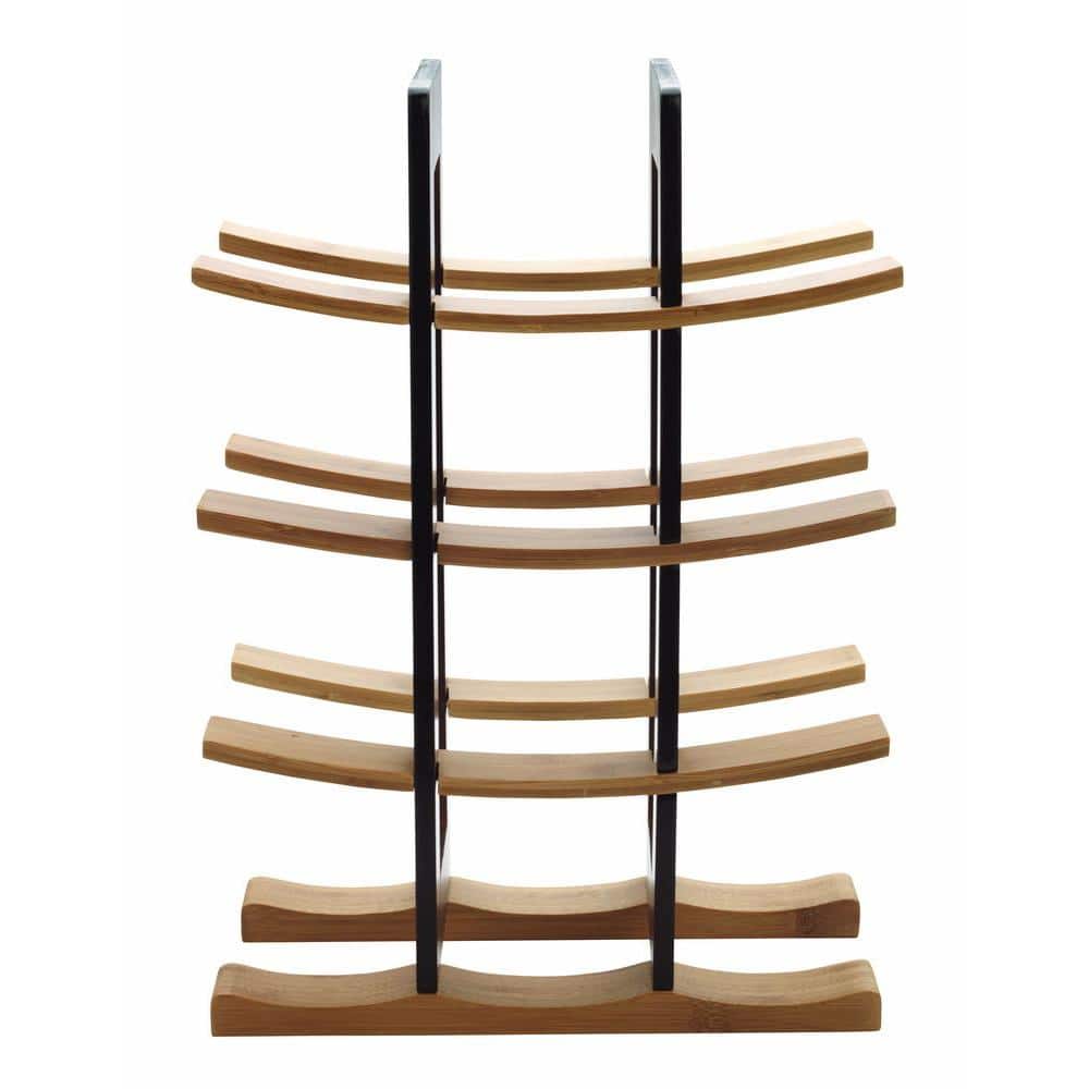 Bamboo Wine Rack with Espresso Accents